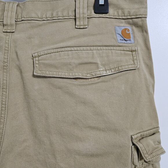 Carhartt Relaxed Fit Cargo Shorts Men’s 36 (35x10) Tan Outdoors Workwear VGUC - Picture 8 of 9